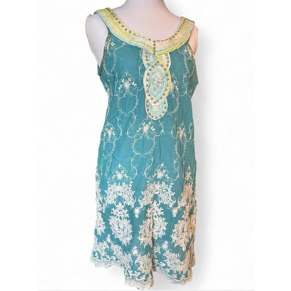 Custo Barcelona Embroidered Dress – Boho Resort Style – Size 2 (fits S/M) - Picture 1 of 7
